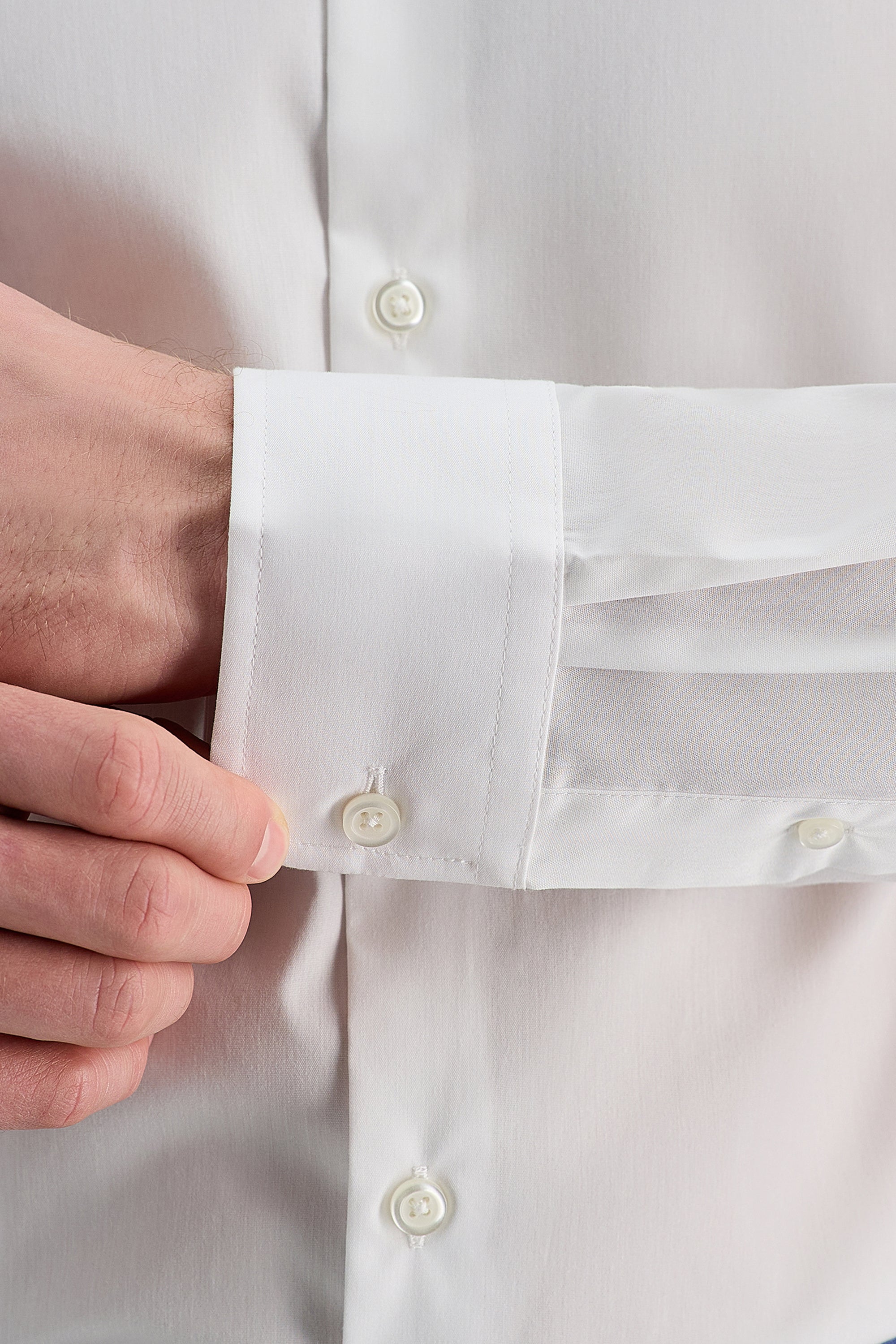 Wrinkle Free Slim Fit Dress Shirt - color_white#color_white