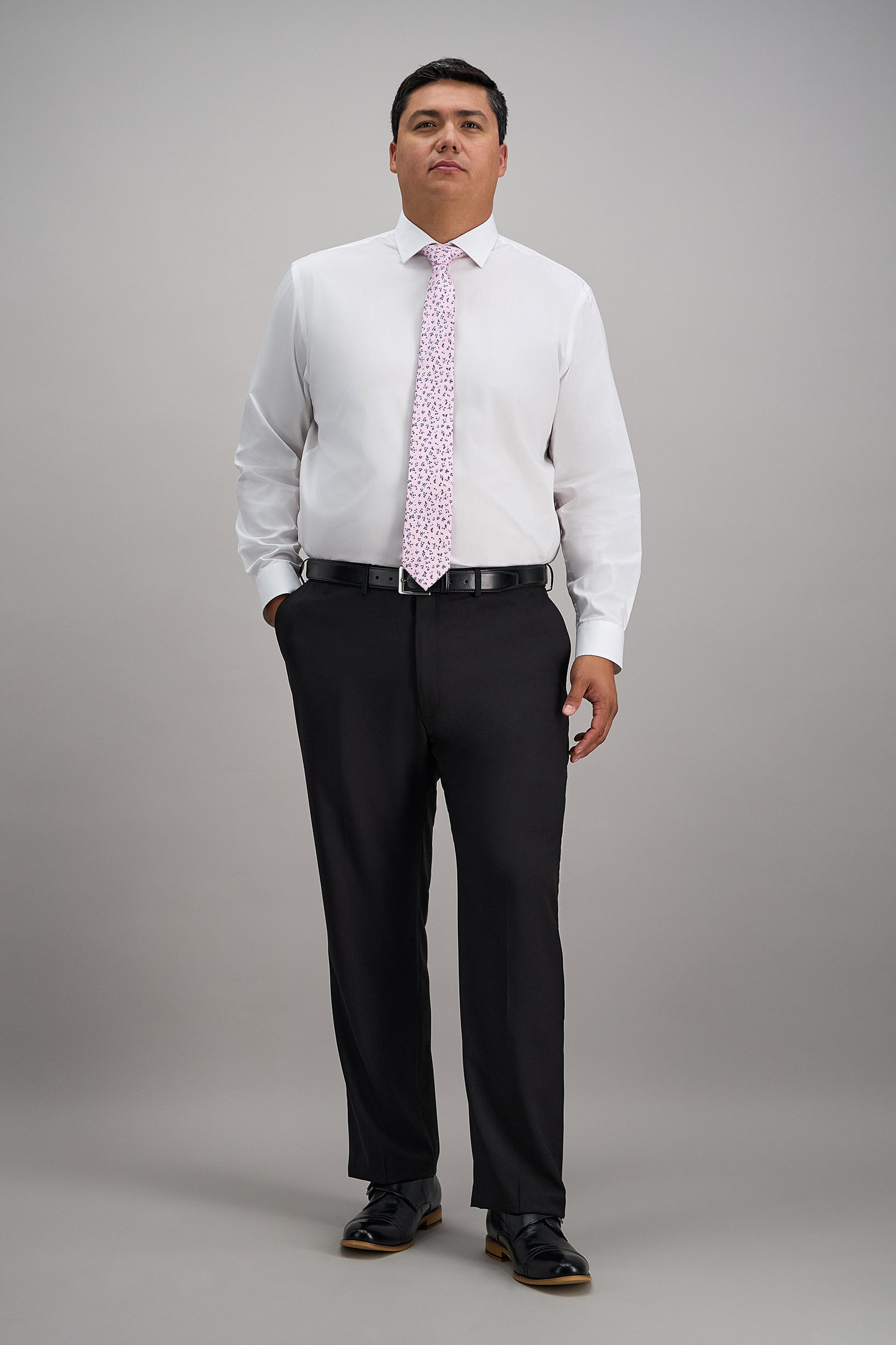 Big & Tall Wrinkle Free Classic Fit Dress Shirt -  color_white#color_white