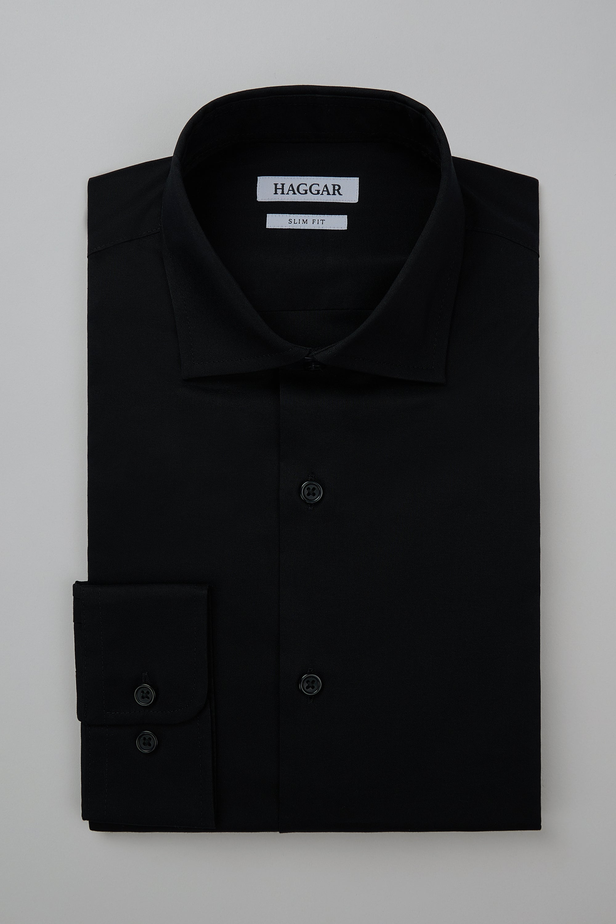 Wrinkle Free Slim Fit Dress Shirt -  color_black#color_black
