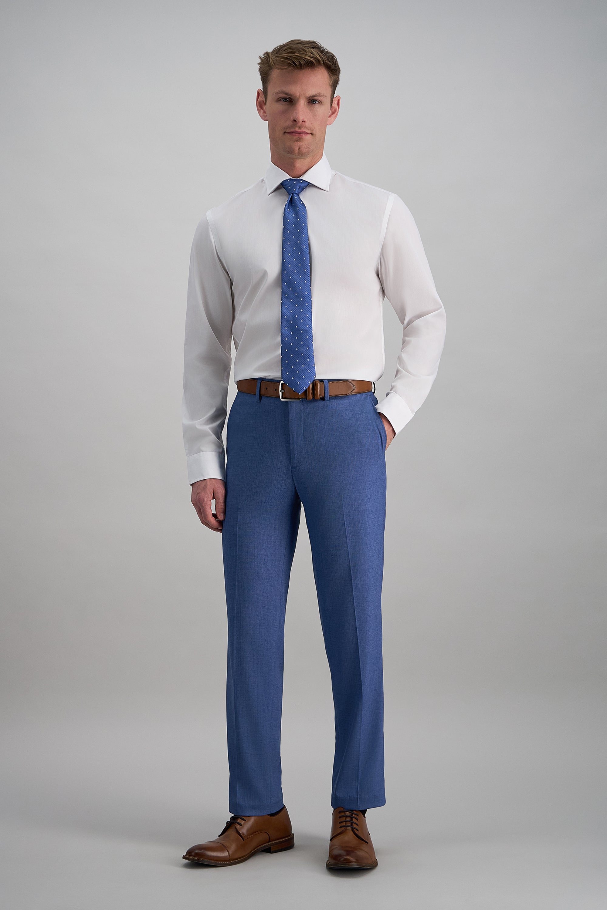 Wrinkle Free Slim Fit Dress Shirt -  color_white#color_white