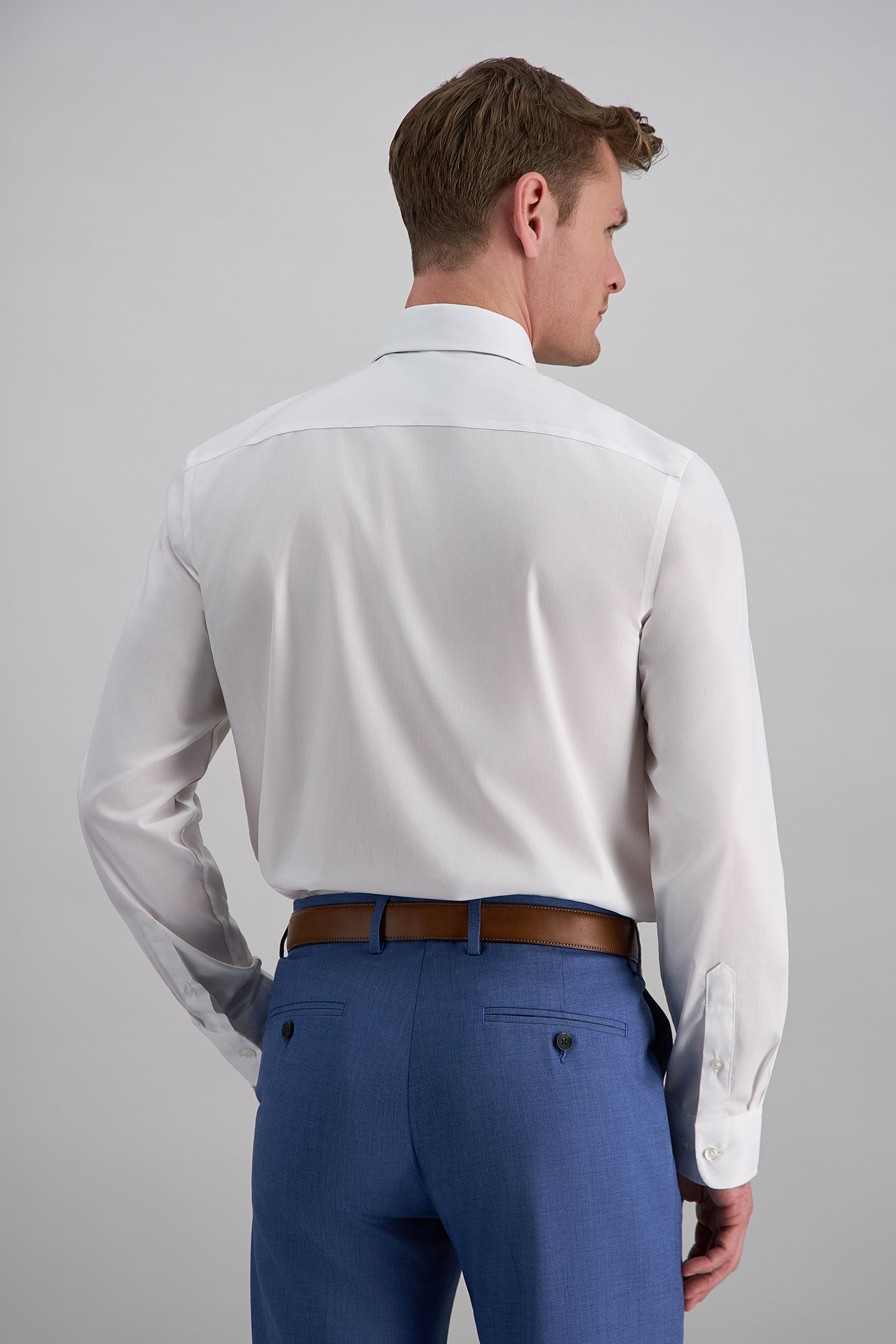Wrinkle Free Slim Fit Dress Shirt -  color_white#color_white